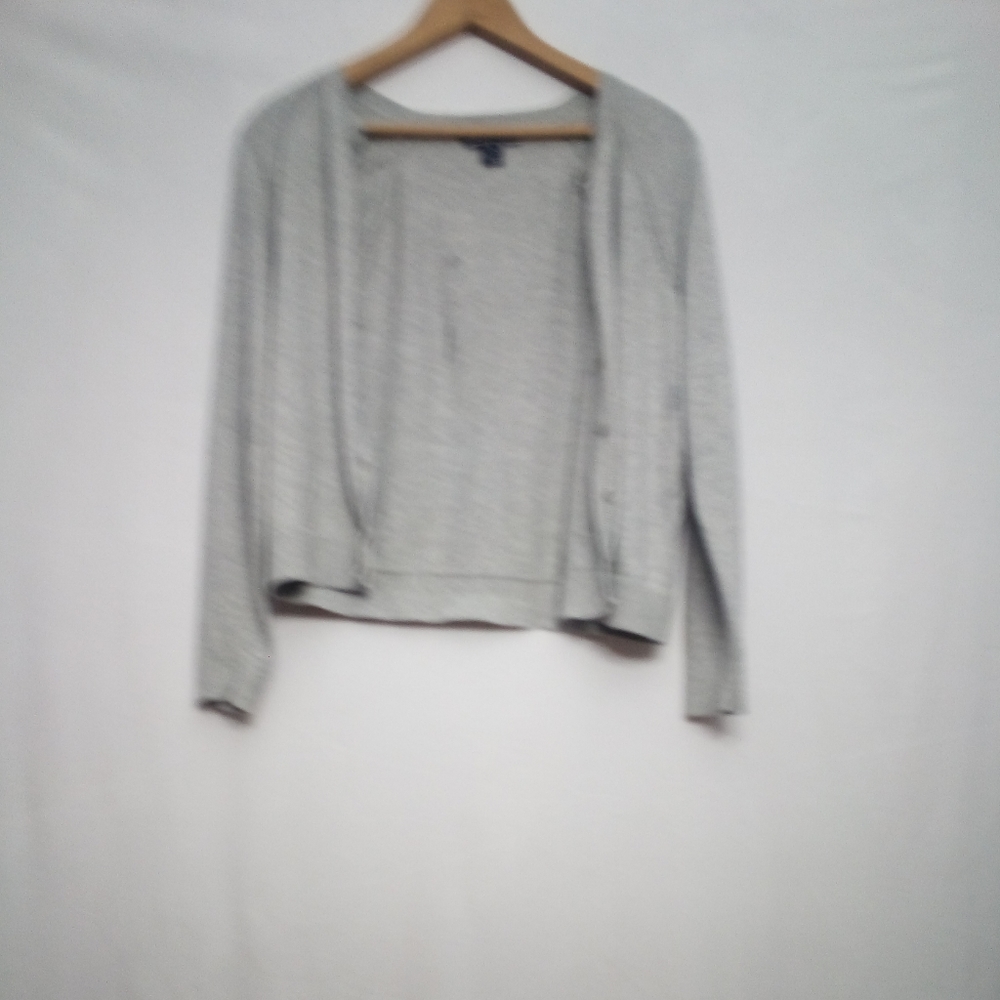 Lands'end Girls grey cardigan